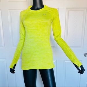 Under Armour Women's Bright Yellow Sweatshirt Cold gear Long Sleeve